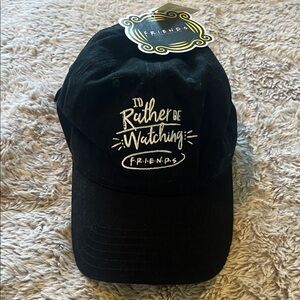 FRIENDS Black Embroidered Logo Cap